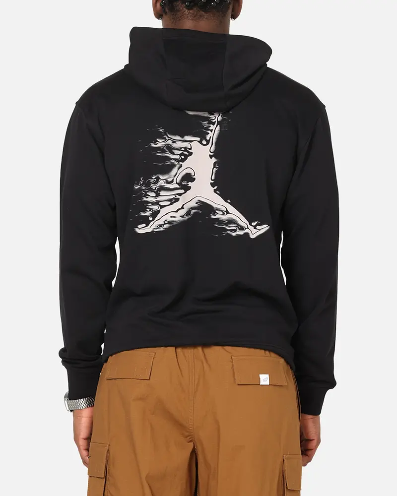Jordan Dri-Fit Graphic Pullover Hoodie Black/White 1