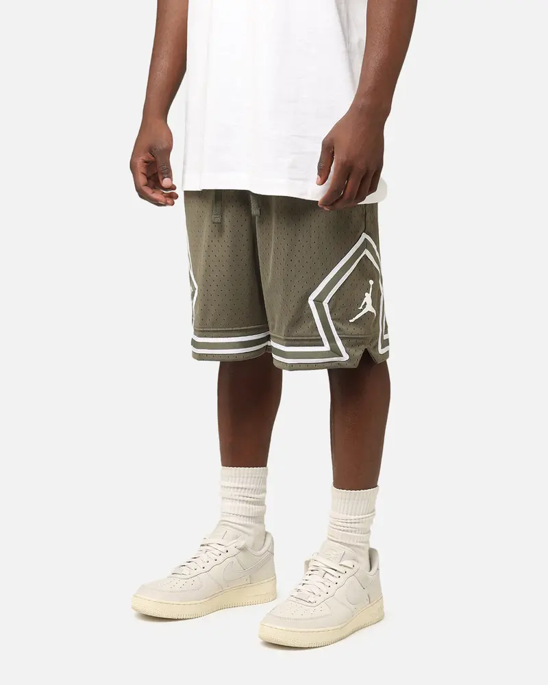 Jordan Dri-Fit Sport Diamond Shorts Medium Olive/White 1