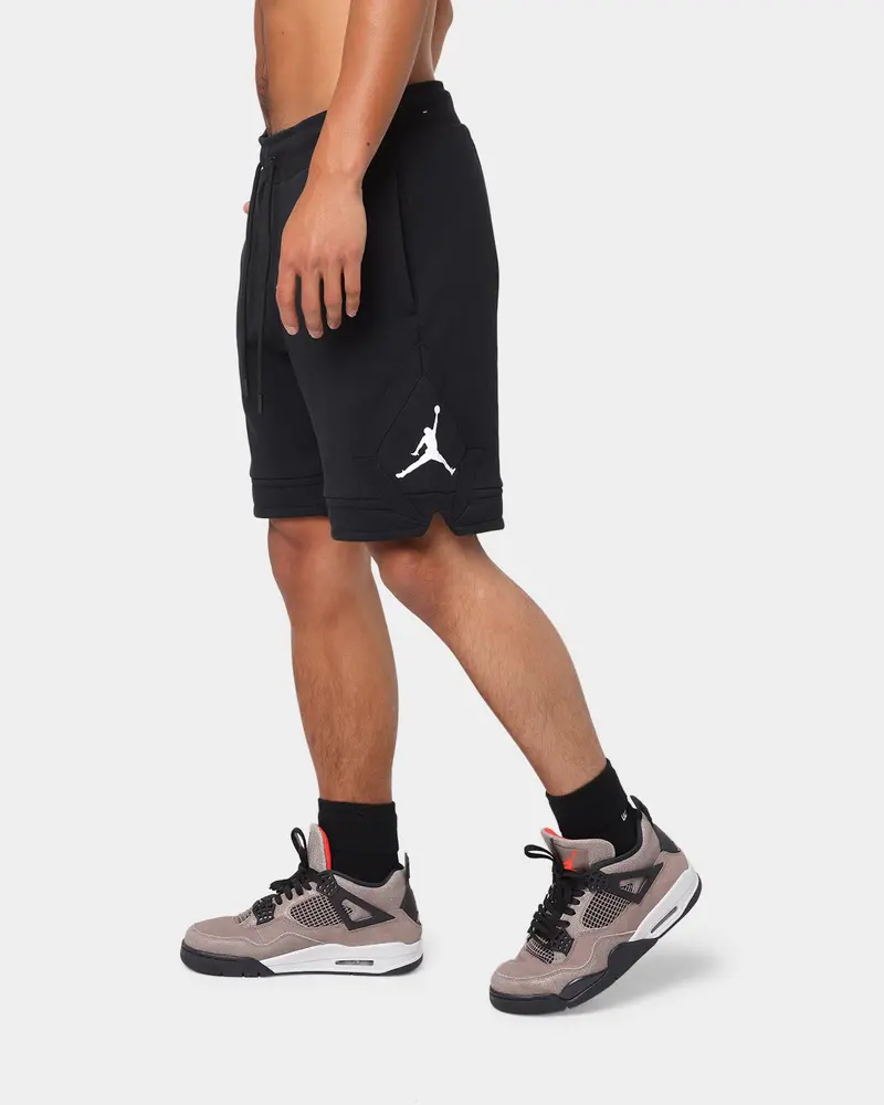 Jordan Essential Fleece Diamond Shorts Black/White 1