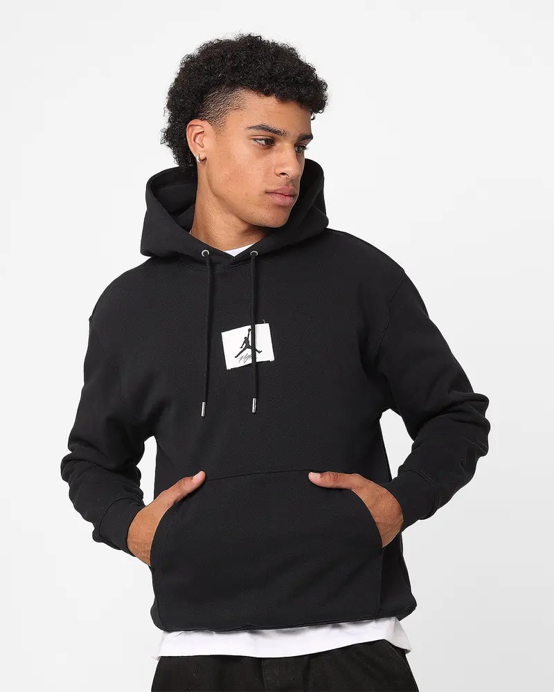 Jordan Essentials Statement Fleece Pullover Hoodie Black/Sail 1