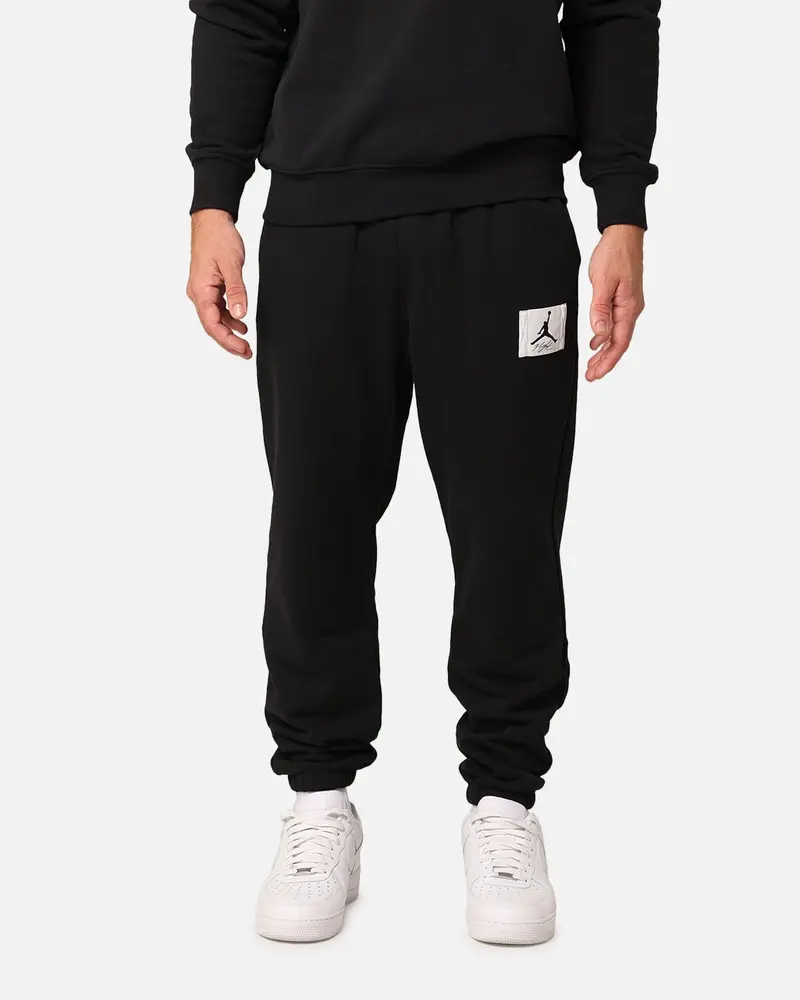 Jordan Essentials Statement Flight Fleece Sweatpants Black/Sail 1