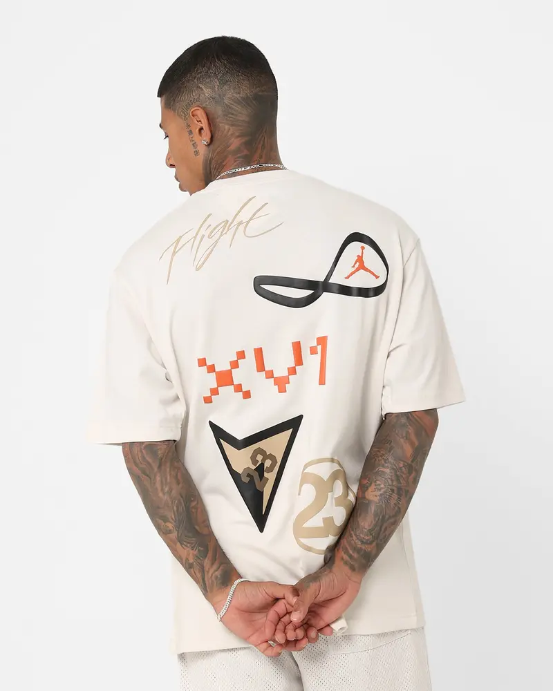 Jordan Flight Heritage 85 Graphic T-Shirt Phantom/Desert/Black 1