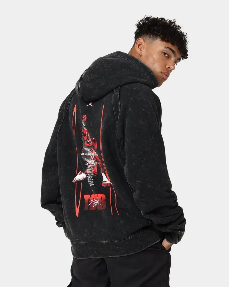 Jordan Flight Heritage French Terry Pullover Hoodie Black 1