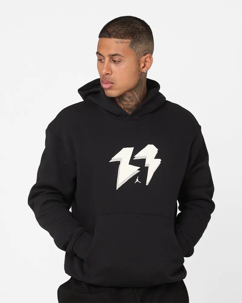 Jordan Flight Mvp Fleece Pullover Hoodie Black/Sail 1