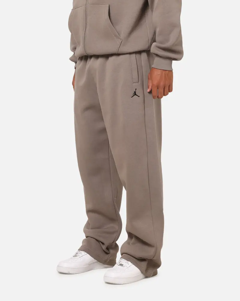 Jordan Jumpman Brooklyn Fleece Oversized Open-Hem Pants Olive Grey/Black 1