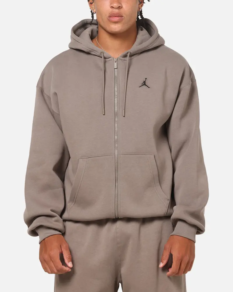 Jordan Jumpman Brooklyn Oversized Fleece Hoodie Olive Grey/Black 1
