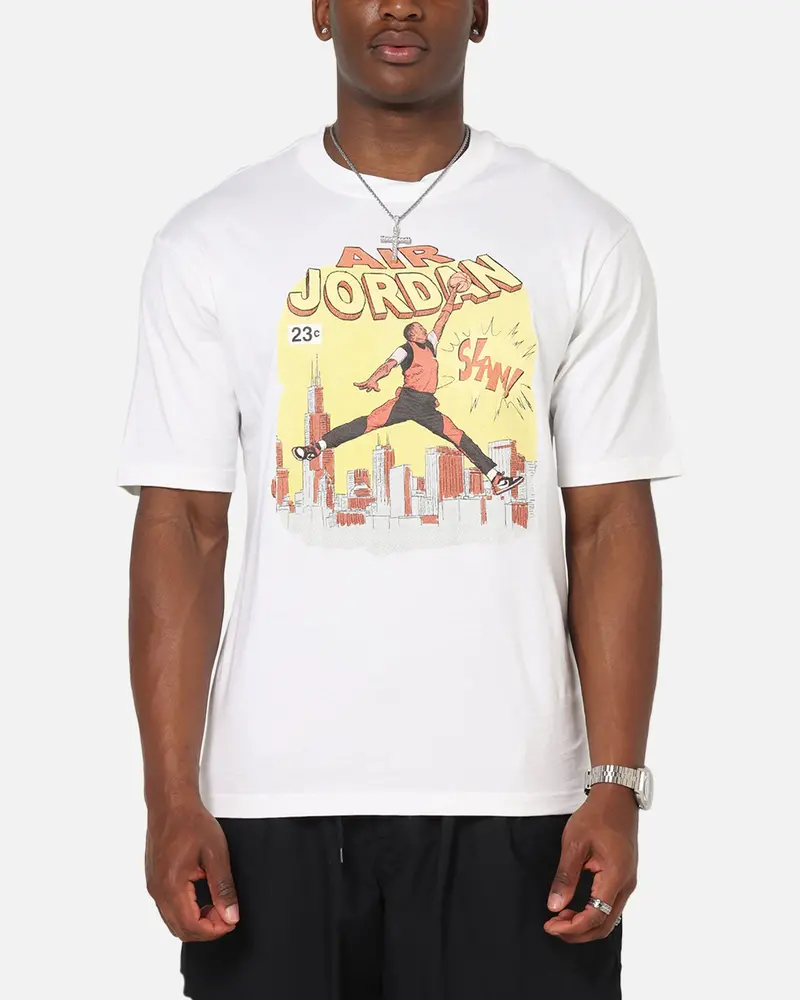 Jordan Jumpman Comic Crewneck T-Shirt White/Black 1