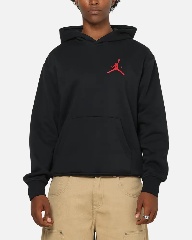 Jordan Jumpman Fleece Pullover Hoodie Black/Red 1