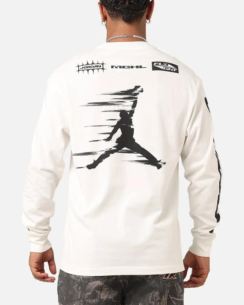 Jordan Jumpman Mvp 85 Long Sleeve Crewneck T-Shirt Sail/Black 1