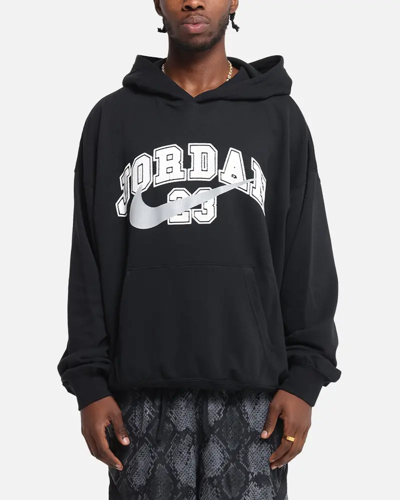 Jordan Jumpman Mvp Oversized French Terry Pullover Hoodie Black/Grey 1