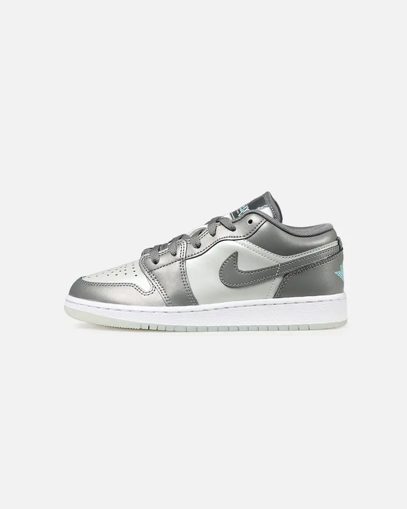 Jordan Kids' Air Jordan 1 Low Se (Gs) Flat Pewter/Blue Chill 1