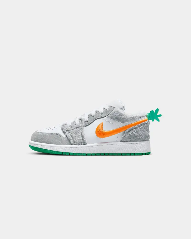 Jordan Kids' Air Jordan 1 Low Se (Gs) "Rabbit" Light Smoke Grey/Total Orange/White/Stadium Green 1