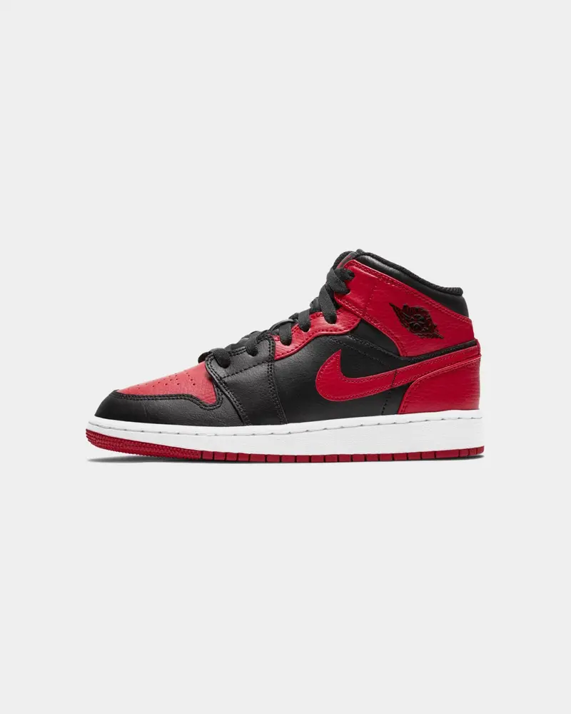 Jordan Kid's Air Jordan 1 Mid (Gs) "Banned" Black/Red/White 1