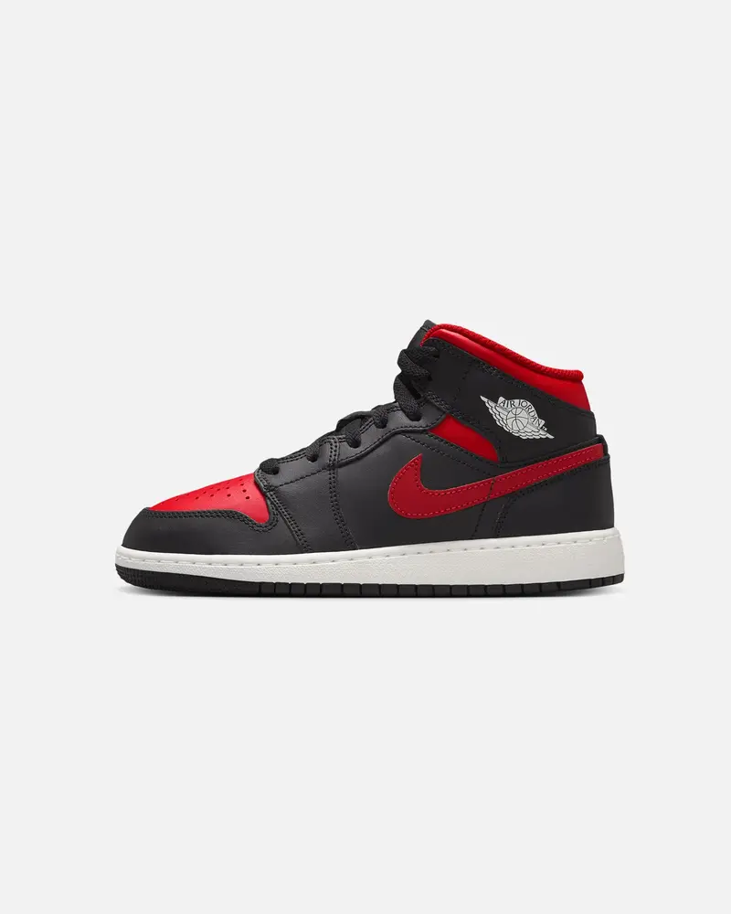 Jordan Kids' Air Jordan 1 Mid (Gs) Black/Varsity Red 1