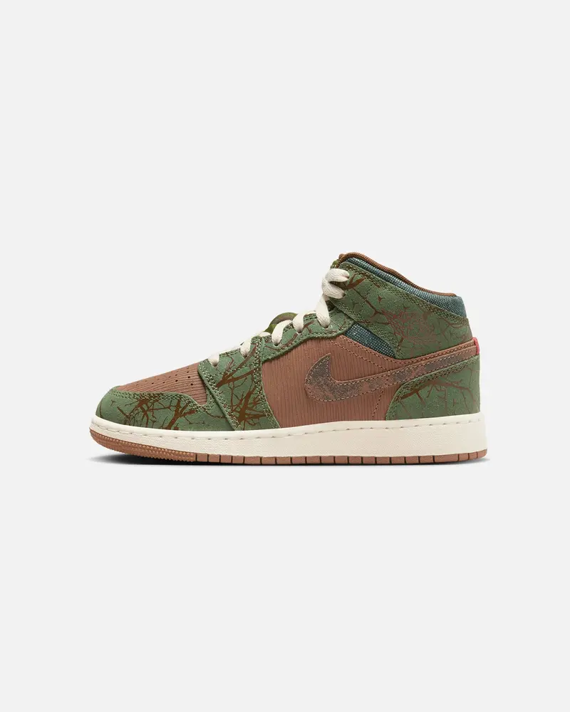 Jordan Kids' Air Jordan 1 Mid (Gs) "Sneaker School"  Archaeo Brown 1