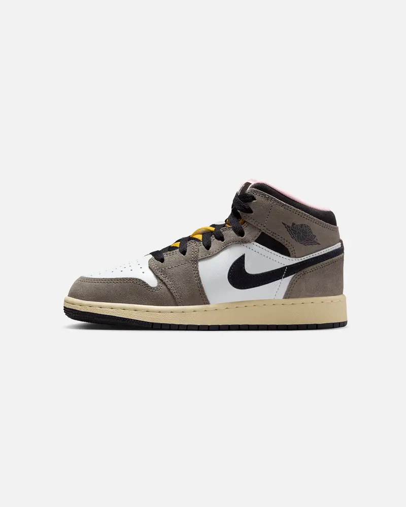 Jordan Kids' Air Jordan 1 Mid Se (Gs) White/Grey 1