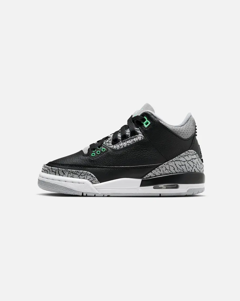 Jordan Kids' Air Jordan 3 Retro (Gs) Black/Green Glow 1