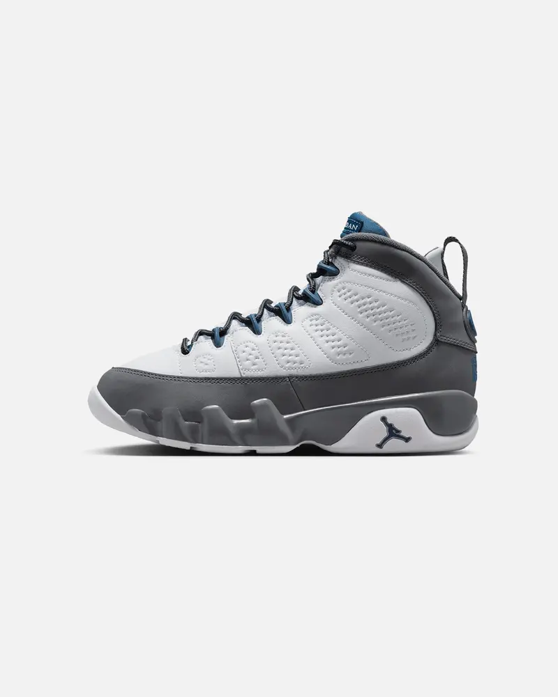 Jordan Kids' Air Jordan 9 Retro "Flint Grey" (Gs) White/French Blue-Flint Grey 1