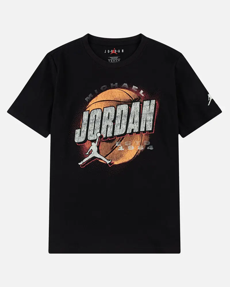 Jordan Kids' Distressed Chrome T-Shirt Black 1