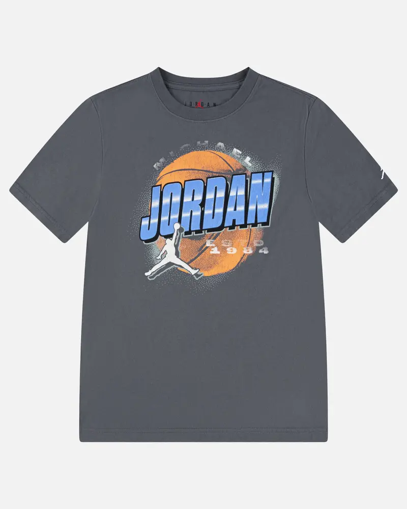 Jordan Kids' Distressed Chrome T-Shirt Iron Grey 1