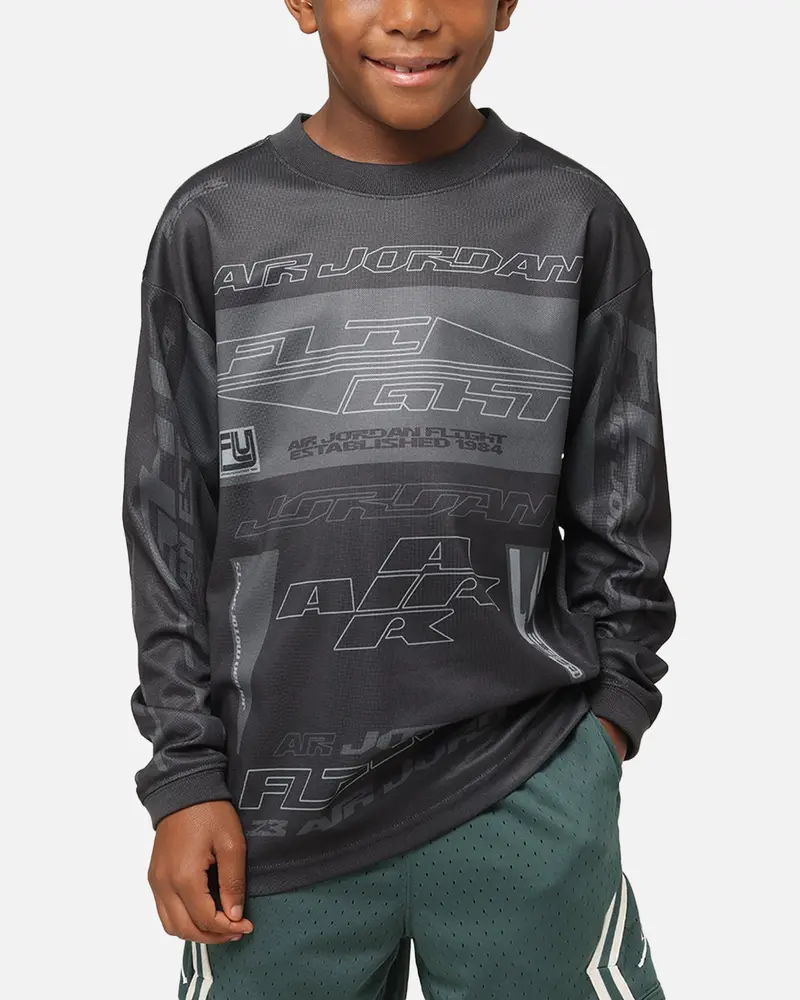 Jordan Kids' Mvp Motorsport Long Sleeve Jersey Black 1