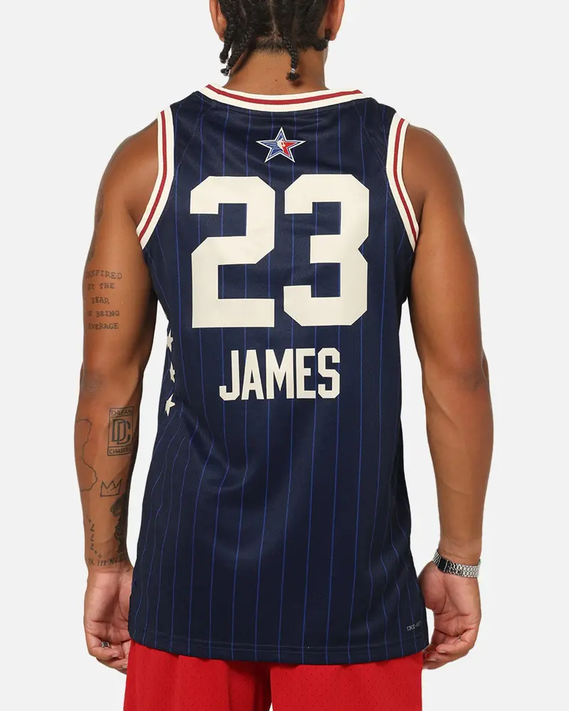 Jordan Lebron James All-Star 73Rd Anniversary Swingman Jersey Navy 1