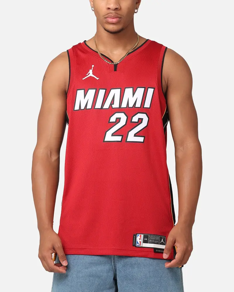 Jordan Miami Heat Jimmy Butler Statement Edition 2022/23 Dri-Fit Swingman Jersey Tough Red 1
