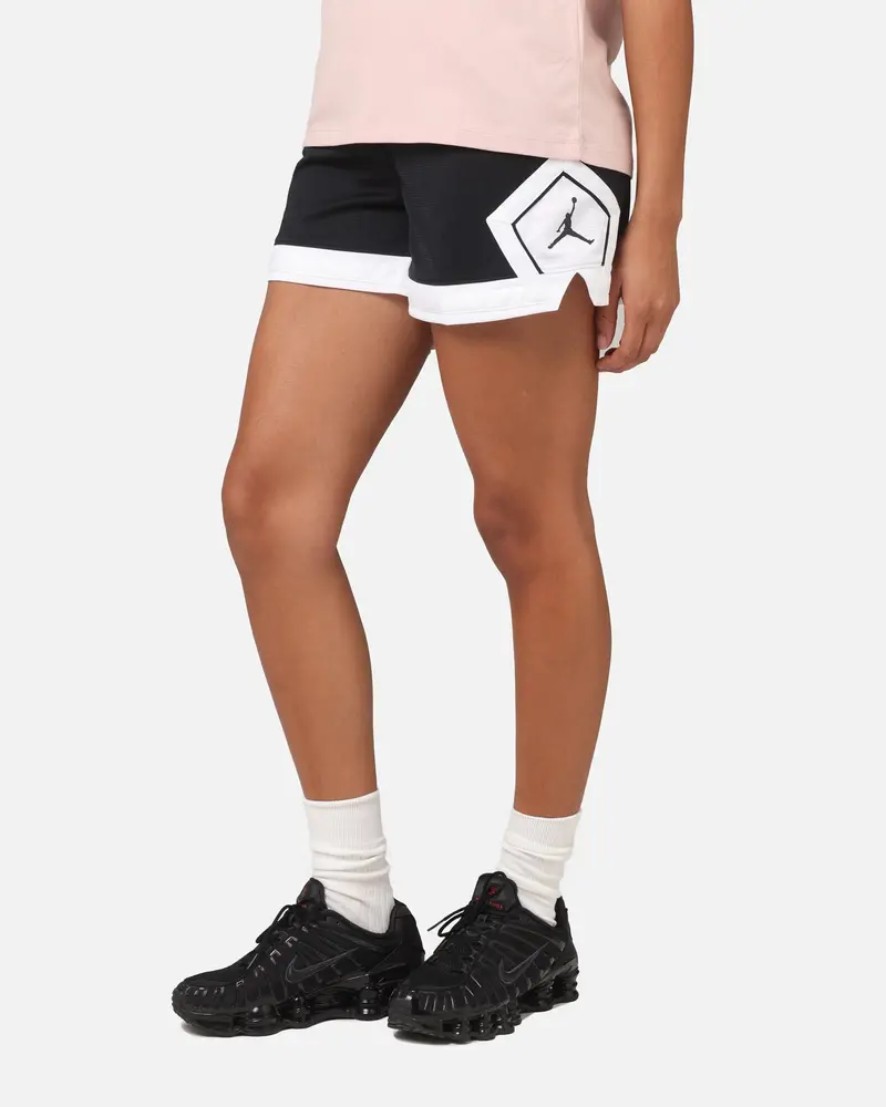 Jordan Women's 4" Diamond Shorts Black/White/White 1