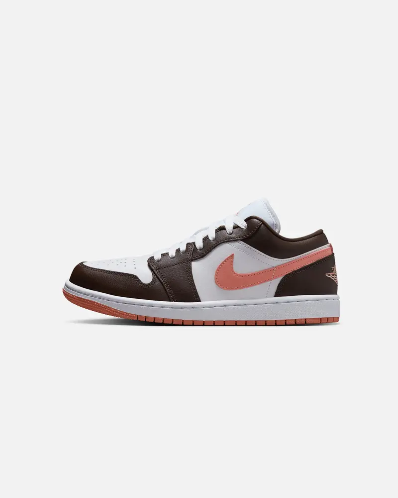 Jordan Women's Air Jordan 1 Low "Brown & Pink" White/Brown 1