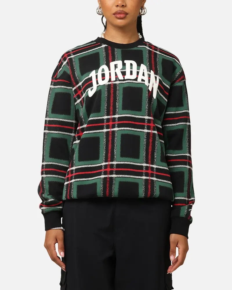 Jordan Women's Brooklyn Fleece Graphic Crewneck Sweatshirt Gorge Green/Sail 1