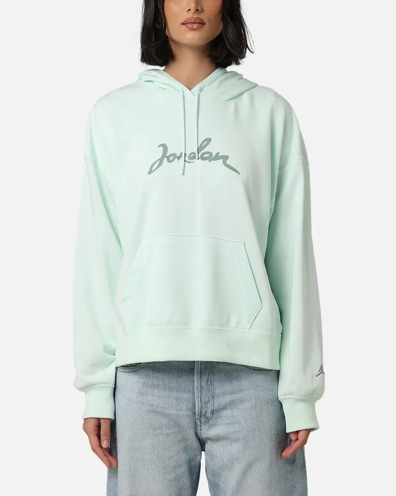 Jordan Women's Brooklyn Fleece Pullover Hoodie Barely Green/Jade Smoke 1