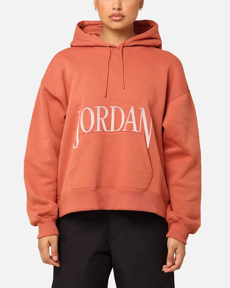 Jordan Women's Brooklyn Fleece Pullover Hoodie Dusty Peach/Sail 1