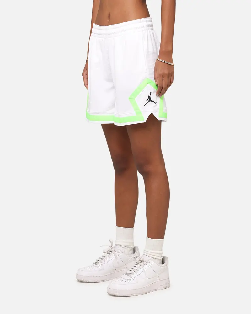 Jordan Women's Dr-Fit 4" Sport Diamond Shorts White/White/Green 1