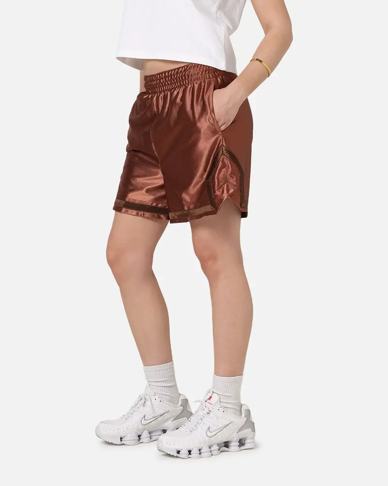 Jordan Women's Dri-Fit 4" Diamond Shorts Metallic Red 1