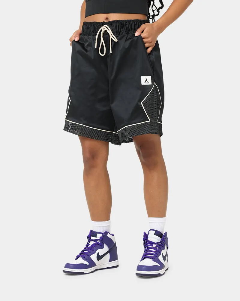Jordan Women's Essential Diamond Shorts Black/Dark Smoke Grey/Sanddrift 1