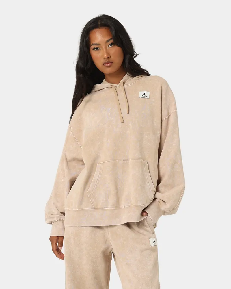 Jordan Women's Flight Fleece Washed Hoodie Desert 1