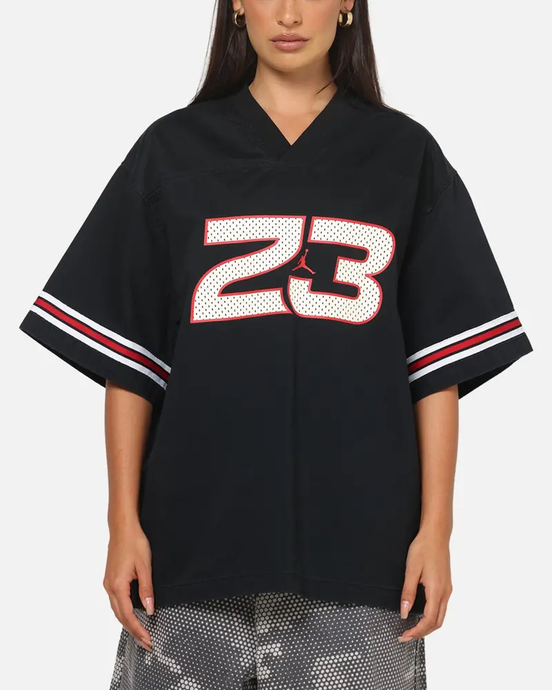 Jordan Women's Flight Woven Jersey Top Black 1