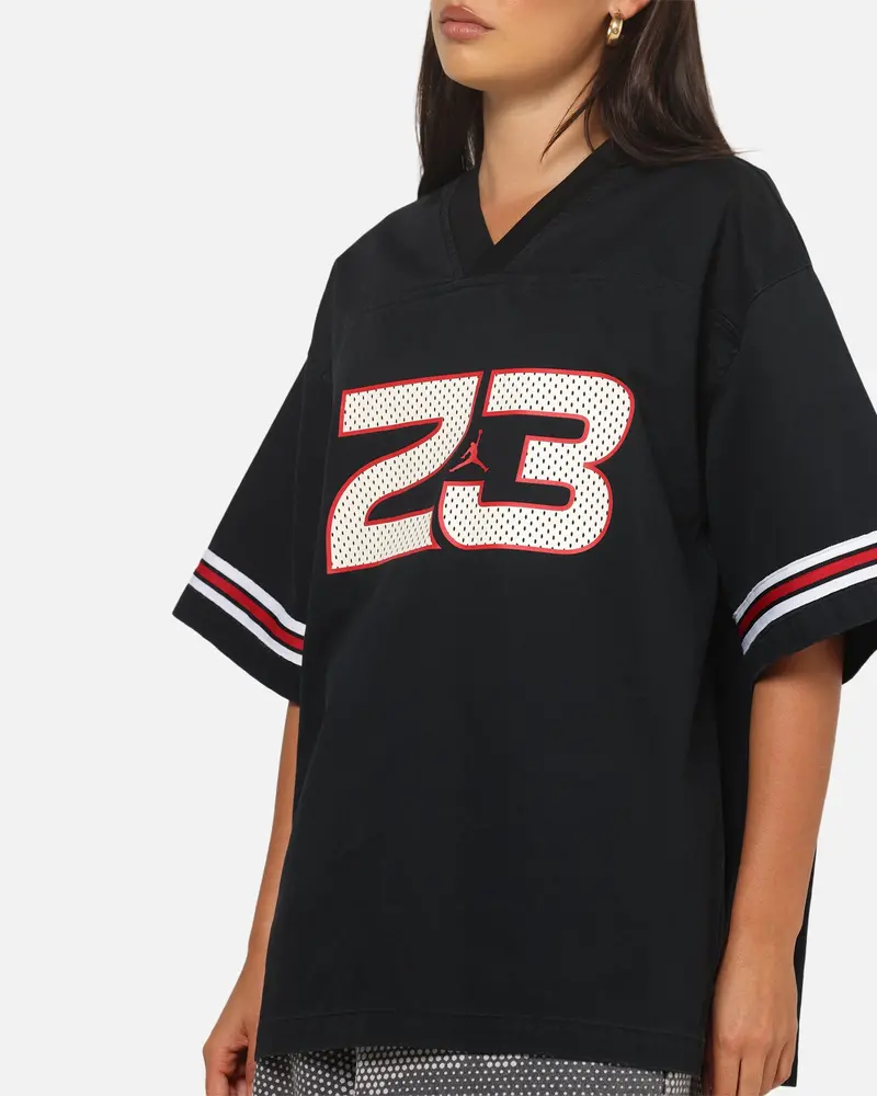 Jordan Women's Flight Woven Jersey Top Black 6