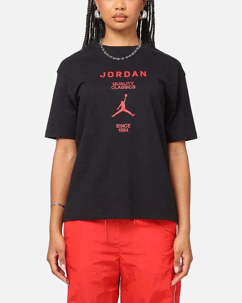 Jordan Women's Graphic Girlfriend T-Shirt Black/Gym Red 1