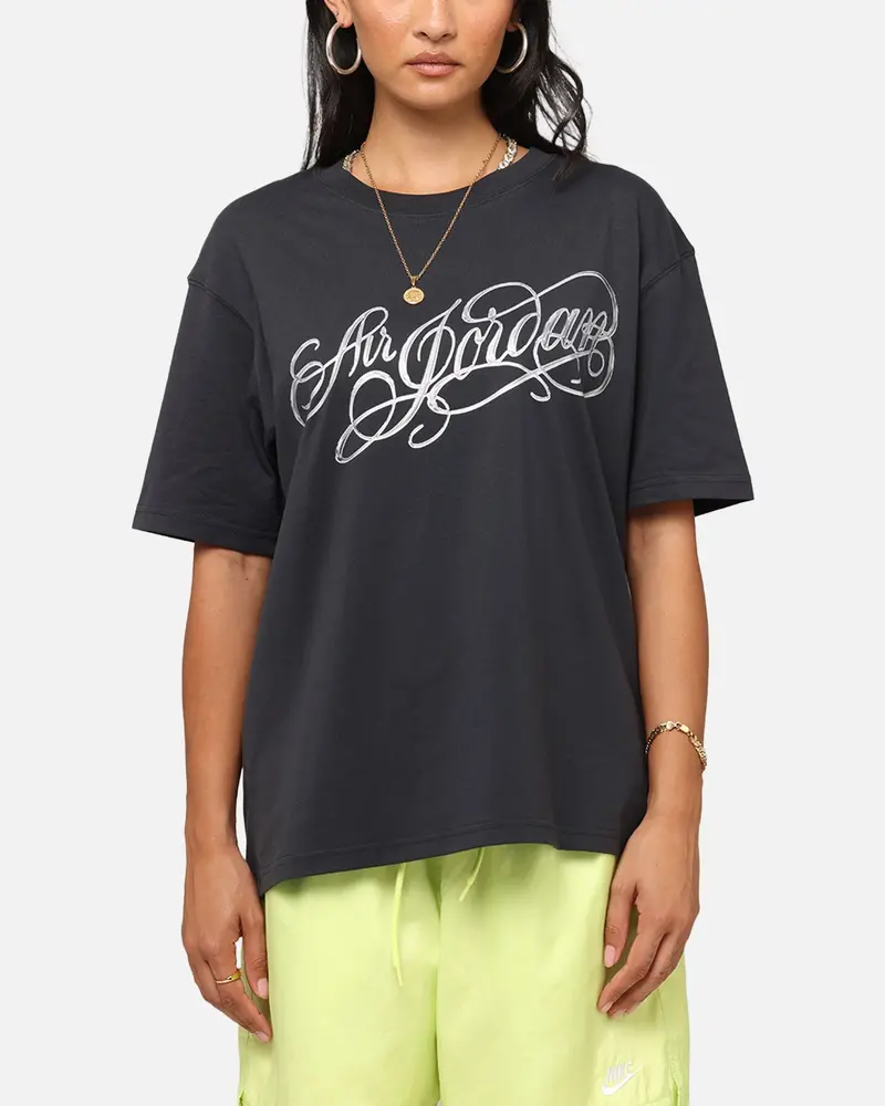 Jordan Women's Graphic Metallic T-Shirt Off Noir 1