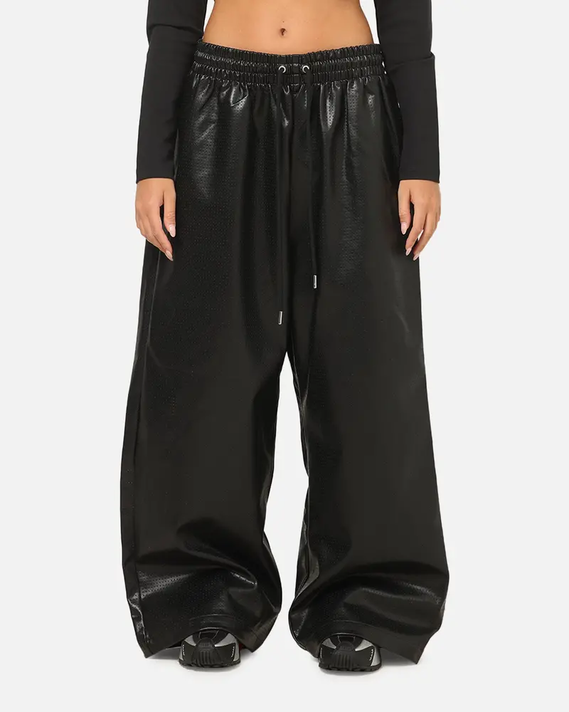 Jordan Women's Jumpman Flight Faux-Leather Pants Black 1