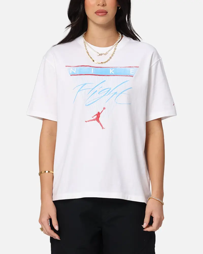 Jordan Women's Jumpman Flight Heritage Graphic T-Shirt White 1
