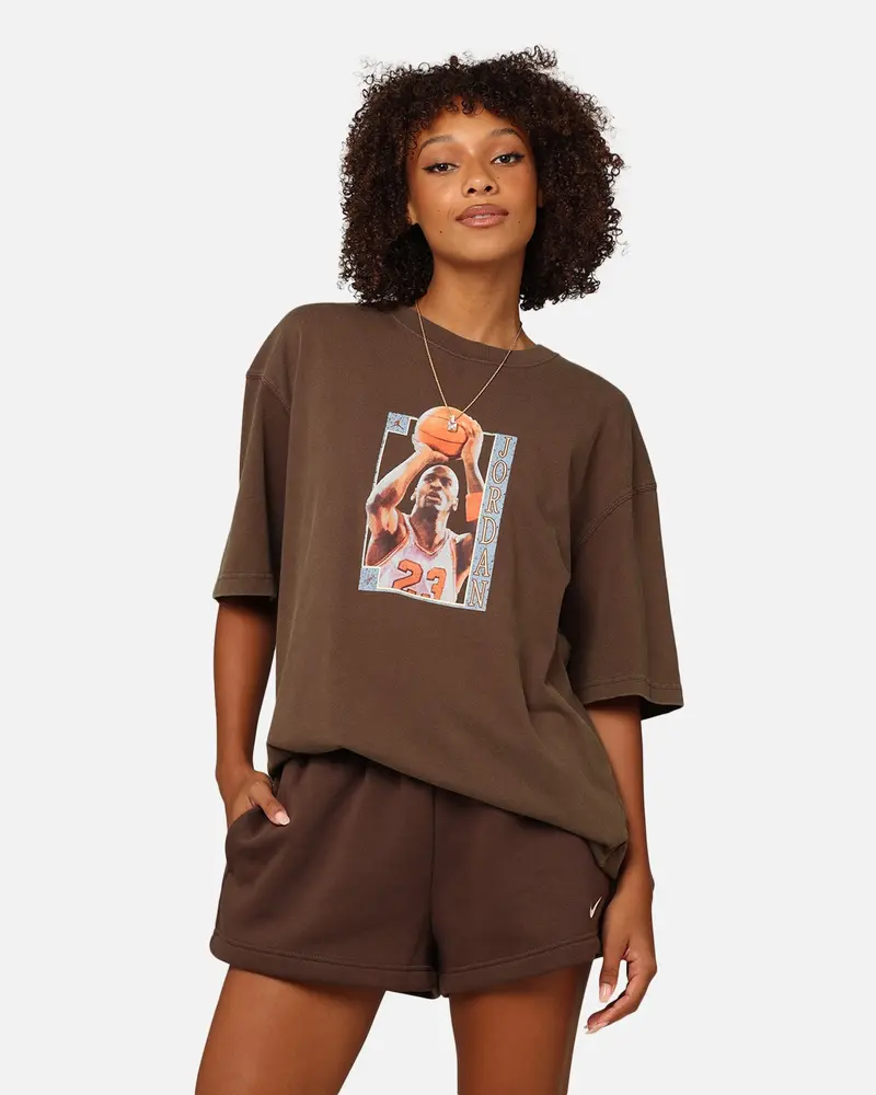 Jordan Women's Oversized Graphic T-Shirt Baroque Brown/Legend Coffee 1