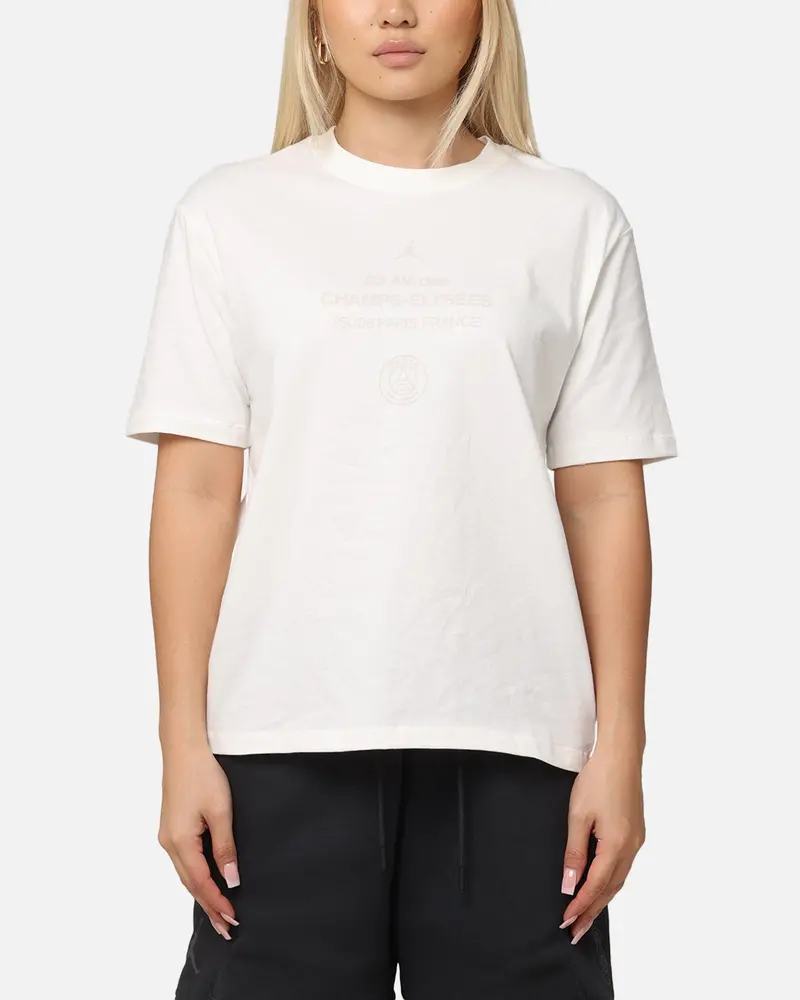Jordan Women's Paris Saint-Germain Graphic T-Shirt Rust Sail/Pale Ivory 1