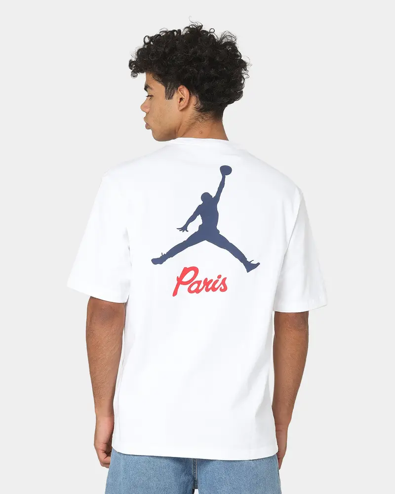 Jordan X Paris Saint-Germain Logo T-Shirt White 1