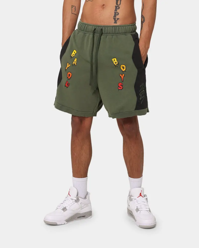 Jordan Zion Dri-Fit Fleece Shorts Carbon Green/Black 1