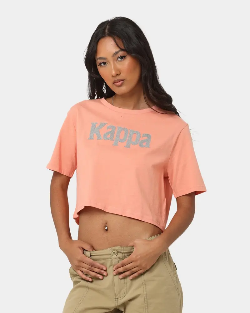 Kappa Women's Authentic Elegraphy T-Shirt Pink Coral 1