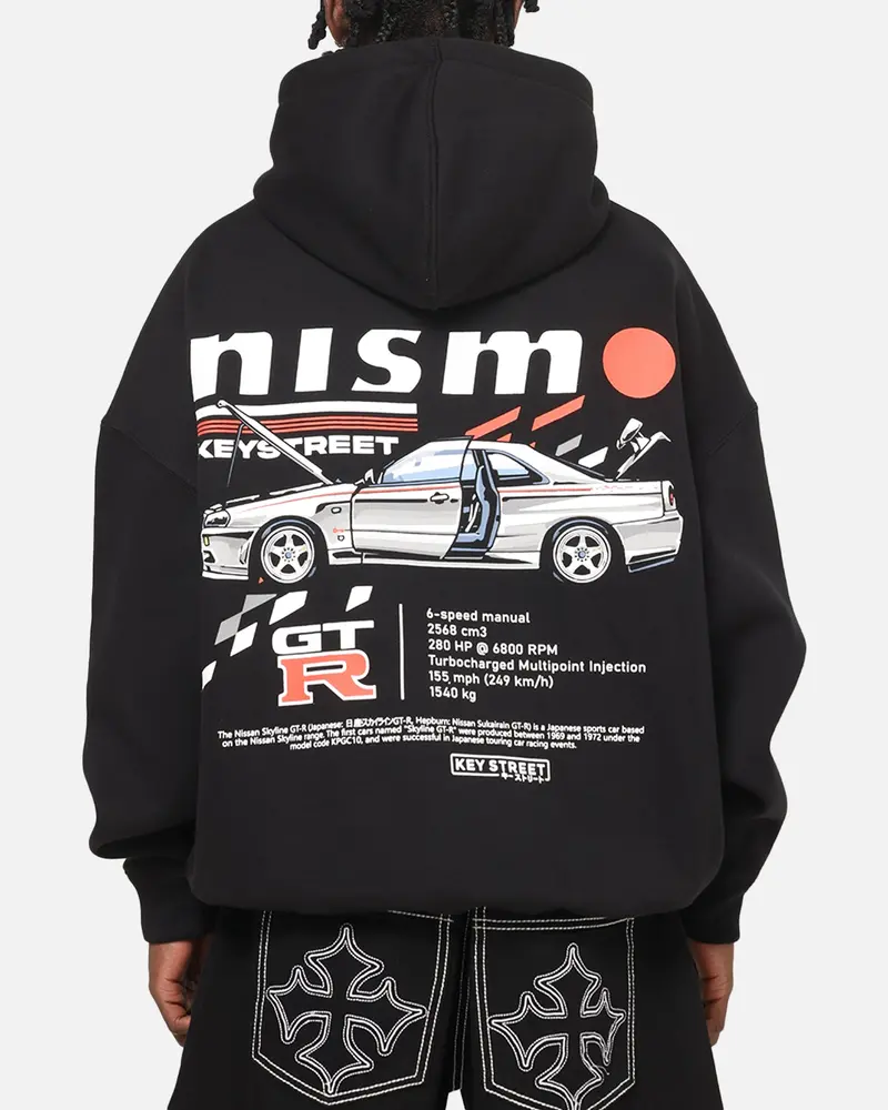 Key Street R34 Gtr Premium Hoodie Black 1