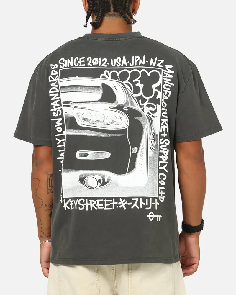 Key Street Twotone T-Shirt Black Wash 1