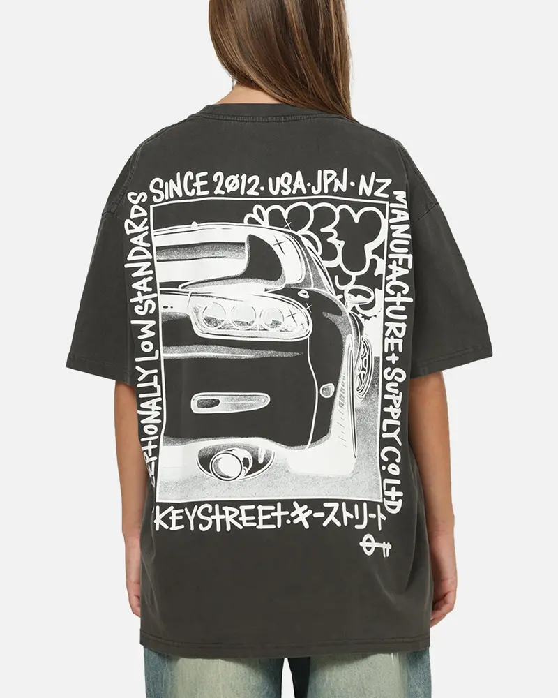 Key Street Twotone T-Shirt Black Wash 1